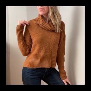 RACHEL ZOE Warm Brown Turtleneck Sweater